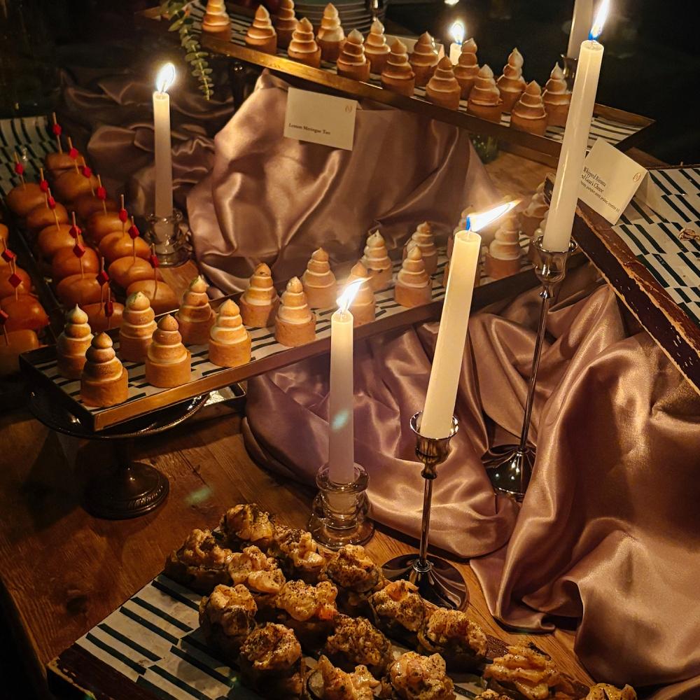 candles with tables